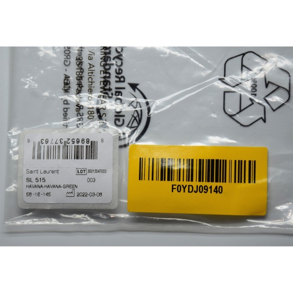 SAINT LAURENT SL515 003 WOMEN HAVANA GREEN CAT EYE SUNGLASSES. 58mm - Picture 16 of 16